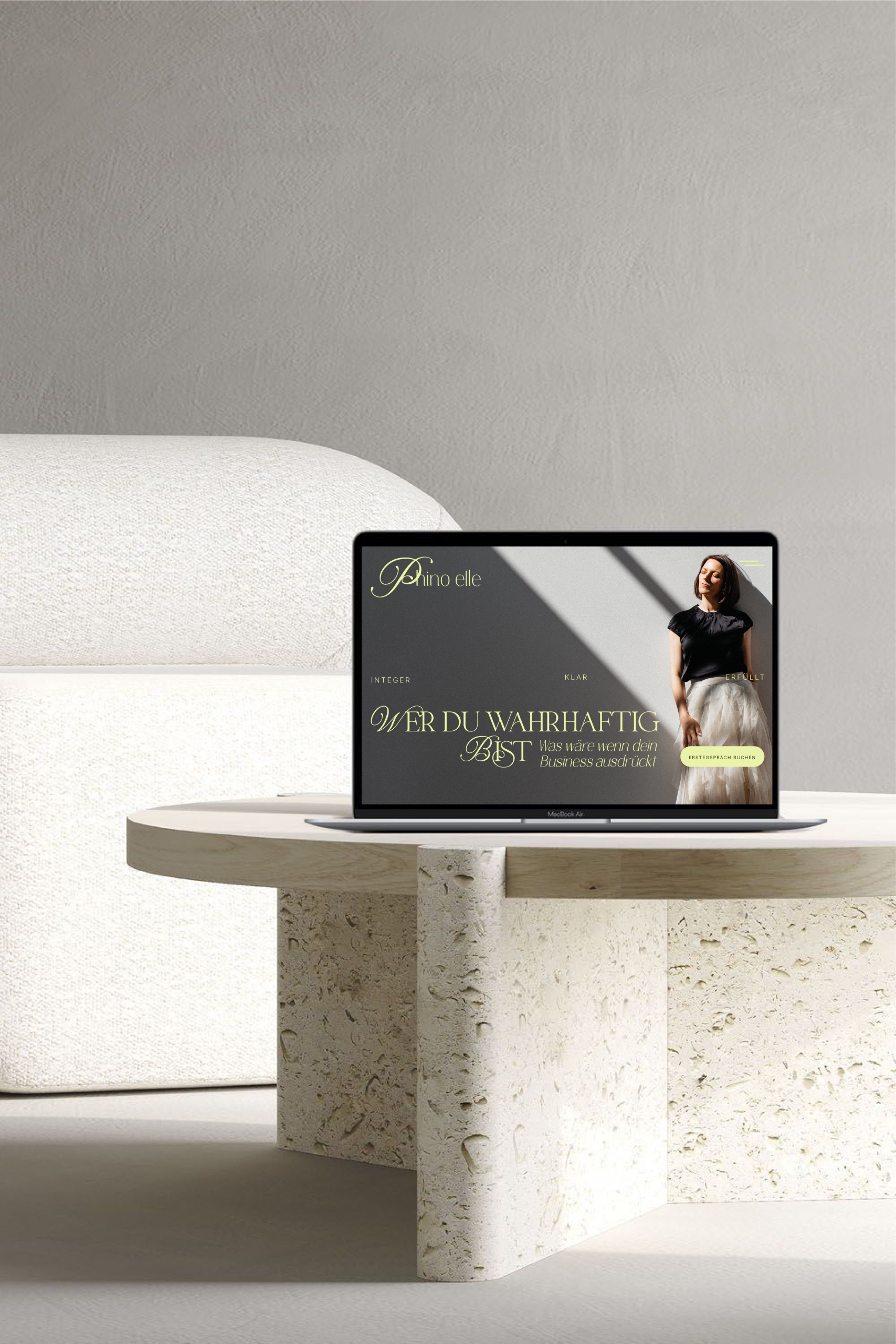 Elegantes Webdesign für Unternehmerinnen